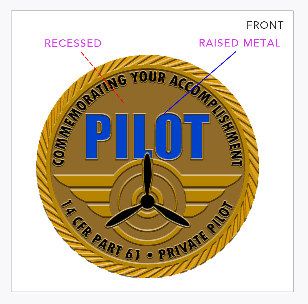 Private Pilot Recognition Challenge Coin Proof